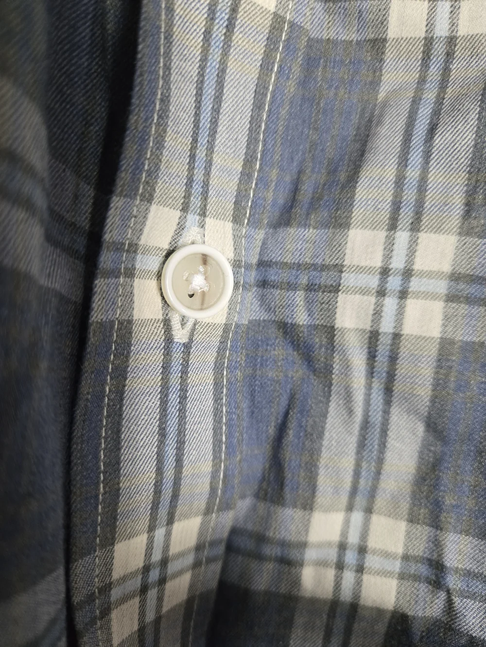 Ledbury Osmond Blue Plaid Button Down Shirt Spread Collar Cotton 15.5 Medium - Picture 7 of 10